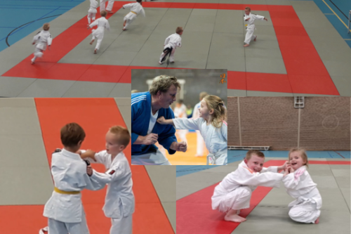 judo mat met kinderen