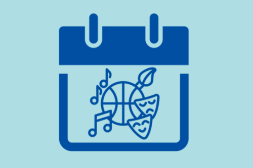 Afbeelding agenda met illustratie cultuur en sport