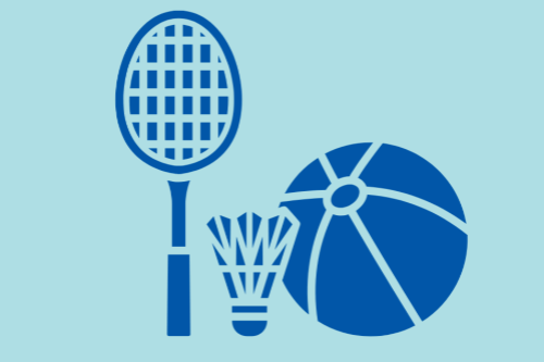 Sportmateriaal binnen