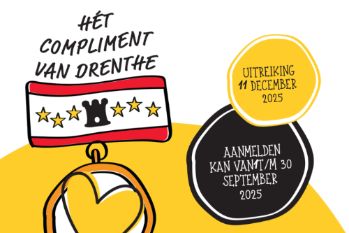 logo drenthe, met tekst het compliment van drenthe